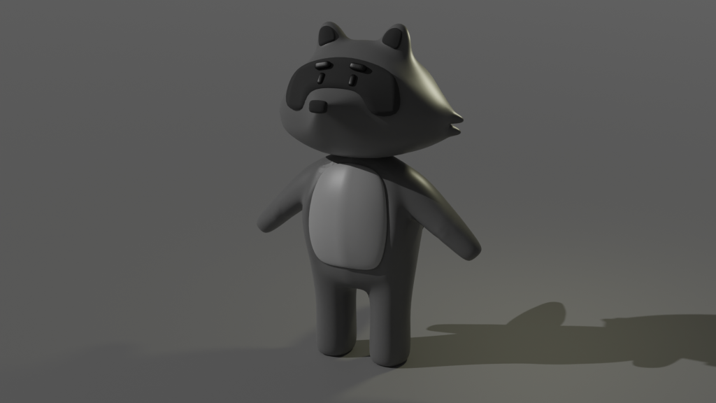 A render of my racoon character